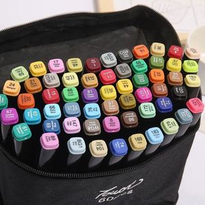 Double-Ended Non-Toxic PP Material Alcohol Marker <b>Pen</b> Set 80 Colors Washable <b>Erasable</b> Writing Art Brush <b>Pens</b> Children Adults Box - Product Image 3