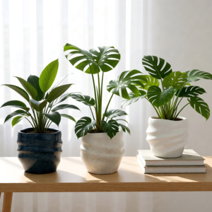 <span class=keywords><strong>Vase</strong></span> de sol contemporain au design original, suspendu, à grain fin, forme <span class=keywords><strong>d</strong></span>'onde 3D, pots à orchidées, pot de fleurs en céramique - Product Image 4