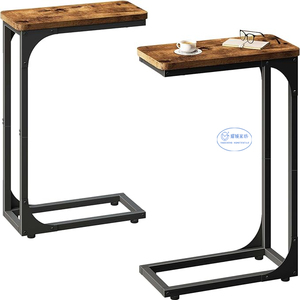 Pequeño espacio Marco de metal Sofá Brazo Extremo Mesa auxiliar TV Bandeja Mesa - Product Image 3