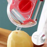 3 In 1 Roterende Ronde Groentefruitschiller Multifunctionele Magische Trio-Fruitschiller Met Roestvrijstalen Mes