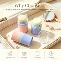 ISMAN Luxury 10g Bedak Tabur Biru Pink Lembut Dalam Wadah Dengan Puff, Kotak Bedak Tabur Kosong Grosir Label Pribadi Pabrik Profesional