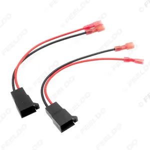 2pcs Car 2Pin Stereo Speaker Wire Harness Adaptors For Volkswagen Auto Speaker Replacement Connection Wiring Plug Cables