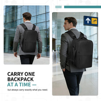 Sac à dos professionnel pour homme avec logo personnalisé, résistant à l'eau, grande capacité, pour ordinateur portable 16 pouces, extensible, pour les loisirs et les voyages