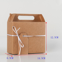 Boîte à bonbons carrée de Style européen 10 pièces, boîte en papier Kraft avec ruban et étiquette pour décoration de fête de mariage