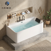 Baignoire autoportante de luxe en acrylique écologique moderne, directement du fabricant, pour salle de bain intérieure