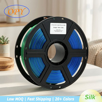 Filament plastique pour imprimante PLA en soie OPY 3D de qualité supérieure, 1 kg, 1,75 mm, arc-en-ciel, tricolore, double or et argent, vente en gros