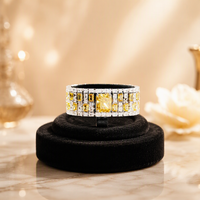 Gelang Wanita Mewah High-End Model Kotak Bunga Es Zirkon Bahan Kuningan Stylish Aksesoris Pesta Makan Malam Formal
