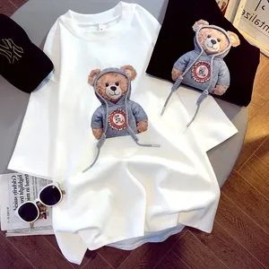 Camiseta de diseñador de oso para mujer, camisetas gráficas bonitas de marca famosa