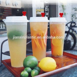 Vaso de Plástico PP Transparente para Té Boba, Desechable, de Grado Alimenticio, 500ml/700ml, 90mm de Diámetro, con Logotipo Personalizado Impreso, Venta al Por Mayor del Fabricante - Product Image 3