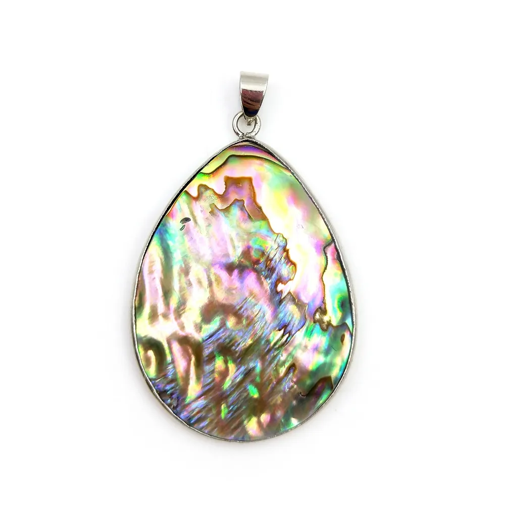 colorful abalone shell water drop shape pendant necklace pear charm earrings paua shell beads bracelet jewelry for lady women