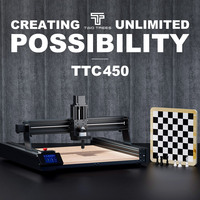 Deux arbres TTC450 bureau en aluminium CNC routeur Machine zone de travail 460*460mm 3 axes PCB bricolage pour métal et bois