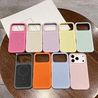 Étui de téléphone portable en silicone liquide magnétique de luxe de haute qualité pour 17 13 14 15 16 Pro Max, TPU souple antichoc