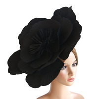 Vente en gros, Meilleure vente : Fascinator en mousse à fleurs surdimensionné, accessoire de cheveux pour femmes pour le Derby, le Carnaval et les fêtes