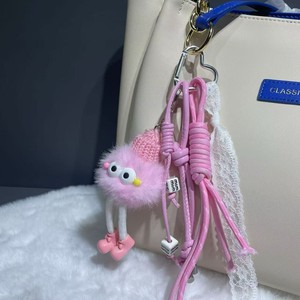 Porte-clés Pendentif Poupée Elfe en Peluche Forme 3D Faite à la Main en Cuir Artificiel Printemps 2025 Guangzhou - Product Image 3