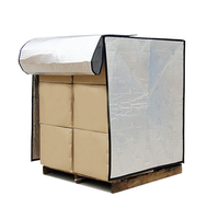 Housse de palette Euro imperméable et isolante thermiquement avec structure à bulles EPE, taille personnalisée, anti-humidité pour la logistique de transport