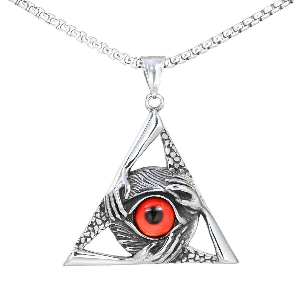 Pendentif unique œil rouge (chaîne non incluse)