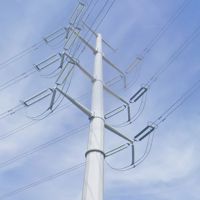 Torre de Acero Tubular para Línea de Transmisión de 132kv, Poste Eléctrico Hexagonal de Acero, Torre de Acero Compuesta para Servicios Eléctricos de 35kv