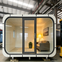 Mini bureau mobile moderne, maison préfabriquée, pod de bureau modulaire portable avec isolation pour toutes les conditions météorologiques, conception personnalisée
