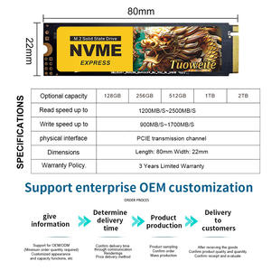 M.2 NVME PCIE 3,0 PCIE 4,0 NVME Tuoweite 2242 2280 SSD de alta velocidad 256G 512G 1TB SSD para computadora portátil de escritorio disco de estado sólido interno - Product Image 4