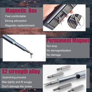 Jeu de tournevis de précision 25 en 1 avec embouts magnétiques 60HRC pour Xiaomi Mijia, kit d'outils de réparation pour la maison et les appareils mobiles - Product Image 2