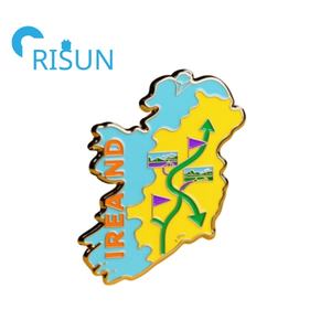 Fabrication irlandaise émail broche personnalisé vert irlande irlandaise <span class=keywords><strong>Sinn</strong></span> Fein épinglette insigne personnalisé <span class=keywords><strong>Sinn</strong></span> Fein avec carte irlandaise broche broche - Product Image 6