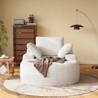 Canapé simple compressé Atunus Nordic, éponge haute densité, meubles blancs beige, canapé pour chambre à coucher, salon, canapé ovale paresseux