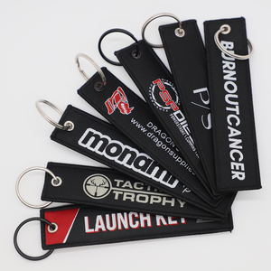 Porte-clés personnalisés en tissu doux, écologiques et durables, imprimés numériquement, avec logo personnalisé, porte-clés d'aviateur, compagnie aérienne - Product Image 2
