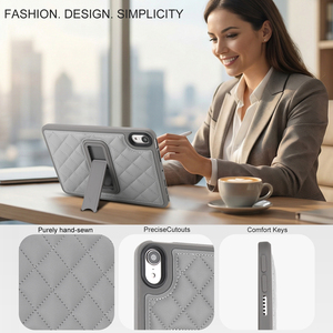 Étui antichoc avec béquille pliable portable pour <span class=keywords><strong>iPad</strong></span> Mini <span class=keywords><strong>6</strong></span>, <span class=keywords><strong>coque</strong></span> de tablette anti-rayures à motif grille 3D tendance pour <span class=keywords><strong>iPad</strong></span> Mini 7 - Product Image 5