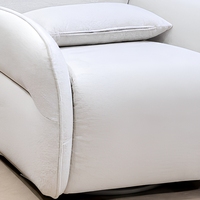 Fauteuil inclinable électrique blanc moderne avec coussin décoratif pour salon