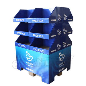 Store Makeup 4X4 1/4 Half Pallet Displays Cartón Pos Box Pallet Display Stand para el cuidado de la piel con <span class=keywords><strong>productos</strong></span> para mascotas - Product Image 2