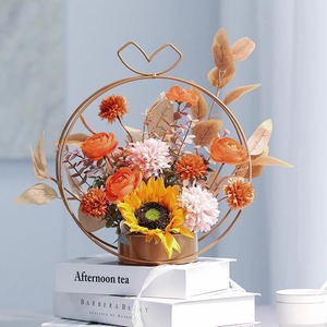 Arrangement de fleurs artificielles Kch, tournesols en soie, décorations pour mariage et maison - Product Image 1