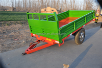 Nouvelle remorque agricole hydraulique basculante de 1,5t à 10t, entraînée par prise de force (PTO), pour tracteur, mini-remorque agricole de 2 à 8 tonnes avec composant de pneu central