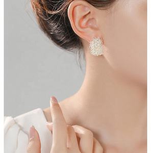 Pendientes de Botón Geométricos de Plata de Ley S925 de Alta Calidad con Circonita, Elegantes y Versátiles, Accesorios de Moda Chapados en Oro de Lujo para Mujer - Product Image 6