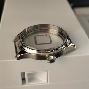 Boîtier <span class=keywords><strong>de</strong></span> <span class=keywords><strong>montre</strong></span> 44 mm en acier inoxydable 316L à double dôme en verre saphir, compatible avec les mouvements ETA 6497 6498 Haiou St36 - Vente chaude - Product Image 3