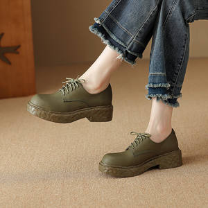 Cialisa scarpe da <span class=keywords><strong>donna</strong></span> concise 2024 primavera nuovo stile casual ballerine in vera <span class=keywords><strong>pelle</strong></span> da <span class=keywords><strong>donna</strong></span> con punta tonda ogni giorno comodi <span class=keywords><strong>mocassini</strong></span> verdi - Product Image 2