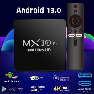 TV Box Android 13 de Bajo Precio, Chip Allwinner H313, Quad Core MX10-F1, 2G RAM, 16G ROM, WiFi Dual, Set Top Box - Product Image 3