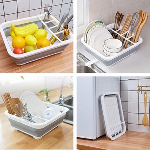 Modern Folding <b>Kitchen</b> Plastic Dish <b>Rack</b> with Drain 5-Layer Tableware Storage Portable Multifunction Drying <b>Rack</b> - Product Image 2