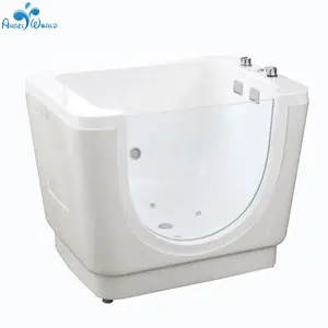 Modern Design Acrylic Glass Bubble Massage Bathtub with Thermostatic Lighting Function for Spa and Baby Children Swimming Pool