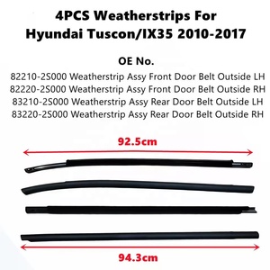 Guarnizione Esterna per Finestrini Auto, Set di 4 Pezzi, Gomma per Porte Esterne 83210-2S000 per Hyundai <span class=keywords><strong>Tuscon</strong></span> IX35 2010-2017 - Product Image 3