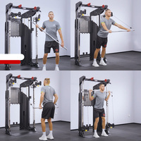Gimnasio equipo de fitness pin cargado Power rack cable crossover Smith máquina Squat rack entrenador multifuncional