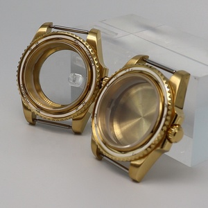 Caja de reloj de lujo de acero inoxidable de 40mm dorado NH35 piezas para Seiko NH34 NH35a NH36 EA 2824 Miyota 8215 movimiento - Product Image 5