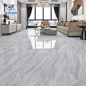 <span class=keywords><strong>Carrara</strong></span> Gray Series 600x1200 Pisos y azulejos de pared esmaltados pulidos de cuerpo completo Mármol de porcelana Azulejos de piedra de losa grande para casa - Product Image 2