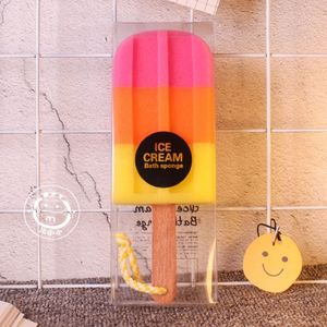 Personnalisé en gros créatif et mignon crème glacée toast bain fleur tasse brosse fille bain merveille éponge sans frottement - Product Image 4