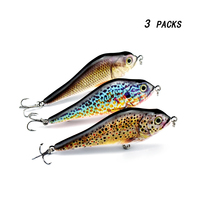 Umpan Pancing Keras Jerkbait 10cm 21g Mata Bionik 3D Wobbler 6 #   Kail Pancing Treble Umpan Buatan