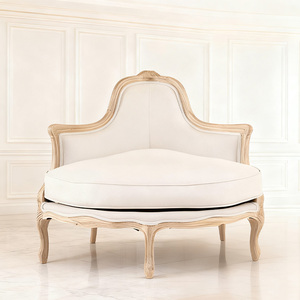Antique Classic Wooden <strong>Arm</strong> Comer Sofa Upholstered Leisure <strong>Chair</strong> for Hotel Living Room Furniture - Product Image 1