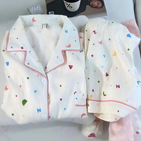 Ensemble pyjama deux pièces en coton nuage pour femme, manches longues, style coréen, vêtements de détente, personnalisable B2B, collection printemps-automne