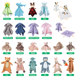 Cadeau jouet CE OEM en forme d'animal personnalisé pour bébé couette lapin couverture de sécurité adorable serviette de couchage pour nouveau-né - Product Image 4