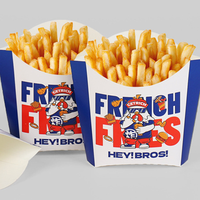 Poulet frit à emporter personnalisé boîte d'emballage de restauration rapide blanc à emporter poulet frit pop-corn boîte seau en papier sac avec évent