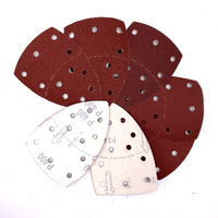 Disque de ponçage triangulaire rouge 105x152mm 11 trous en oxyde d'aluminium, grain P24-P2000, ponçage humide et à sec, OEM disponible