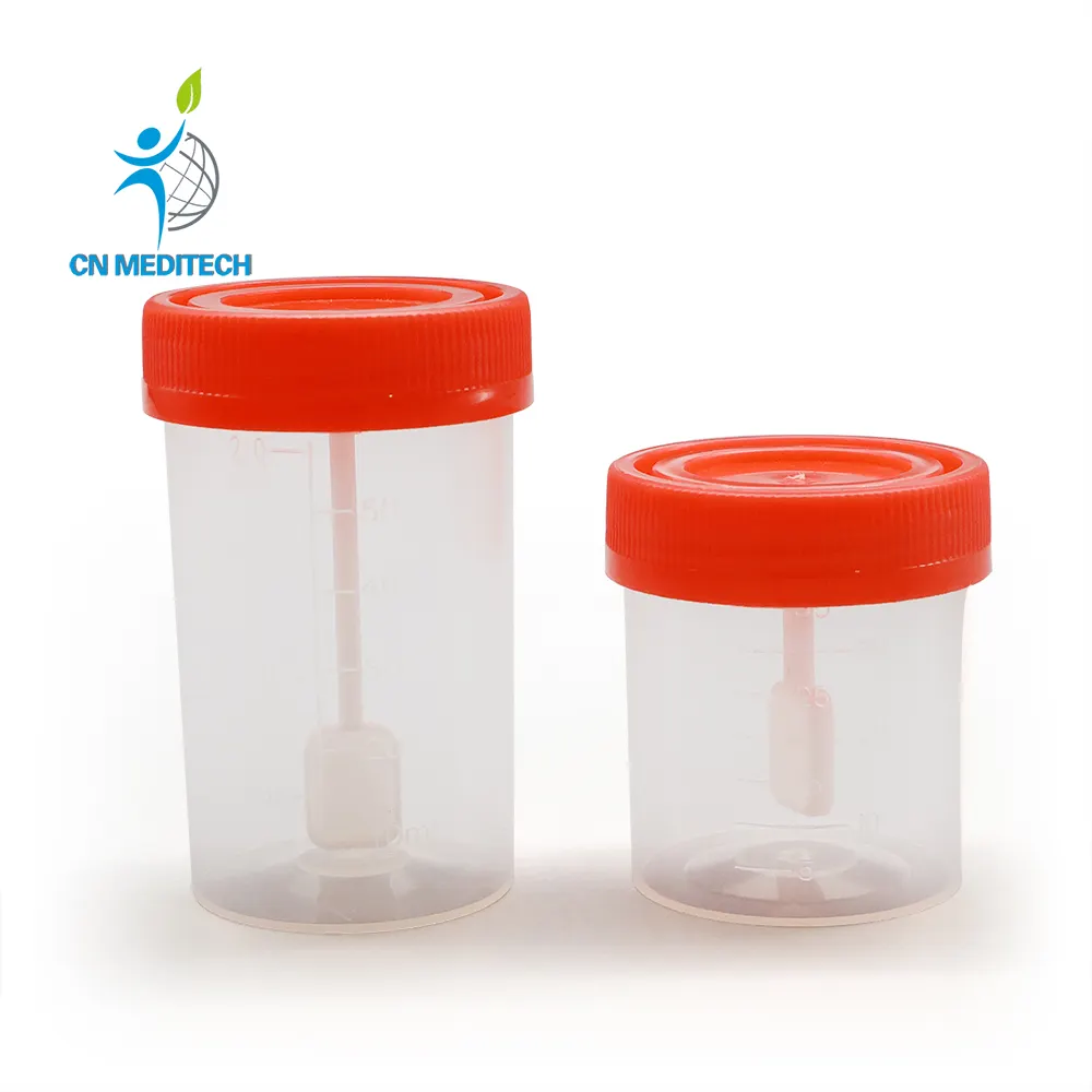Y tế vô trùng nhựa Mẫu container phòng thí nghiệm phân Mẫu cup Phân Bộ sưu tập cup